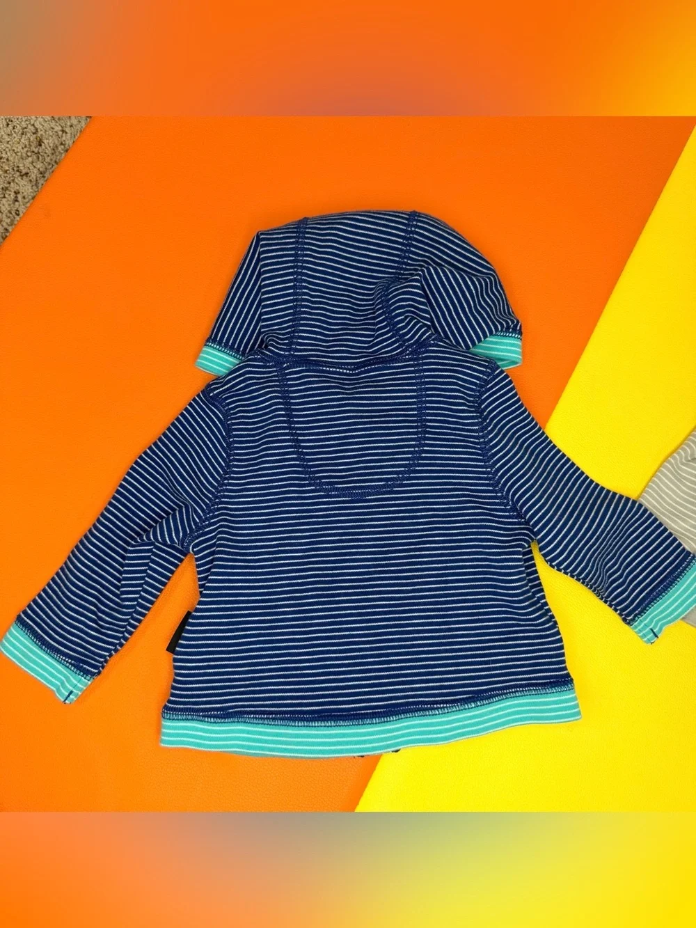 Patagonia Striped Cotton Baby Hoodie Jacket Bundle of Two Newborn & 0-3Months